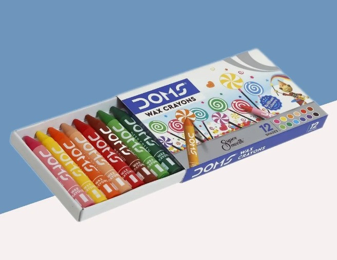 Doms Wax Crayons - Pack of 12 shade colour